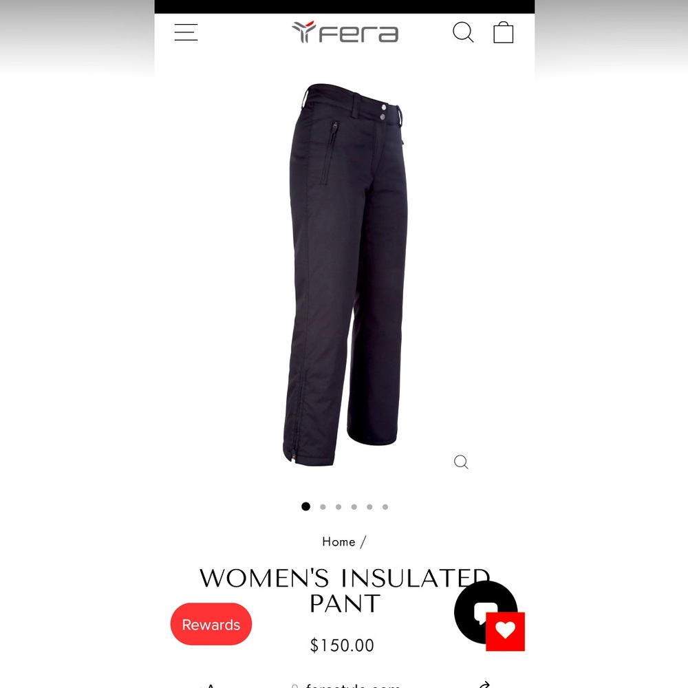 FERA snow pants, black, size 4, barely used